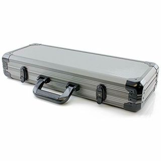 500pc Deluxe Poker Chip Case In Gray Color - Reinforced,  Strong,  Sturdy Design "