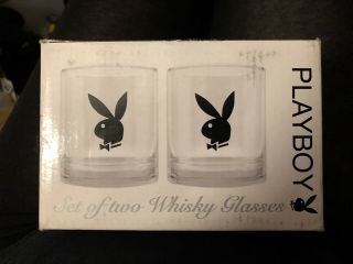 Playboy " Bunny " Set Of 2 Whisky Glasses “rabbit Head” 2009