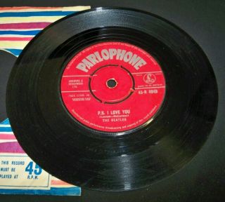 THE BEATLES Love Me Do - RED PARLOPHONE 7 