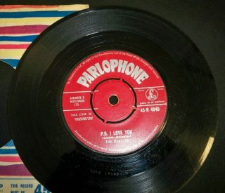THE BEATLES Love Me Do - RED PARLOPHONE 7 