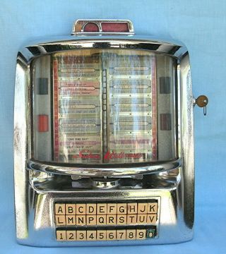 Seeburg Wall - O - Matic Jukebox Wallbox And Key