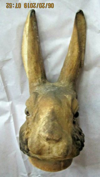 ANTIQUE GERMAN PAPER MACHE RABBIT CANDY CONTAINER - Early 1900s - - FAMLY HEIRLOOM 5