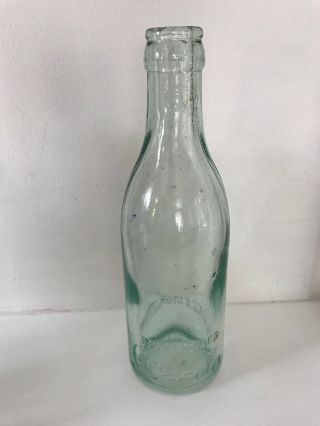 Coca Cola Green Glass Bottle,  Vintage Straight Side No Chips