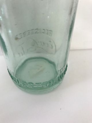 Coca Cola Green Glass Bottle,  Vintage straight side No chips 3