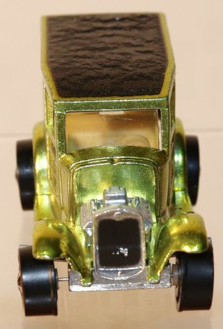 DTE 1969 HOT WHEELS REDLINE 6251 METALLIC LIME CLASSIC ' 31 FORD WOODY W/WH INT 3