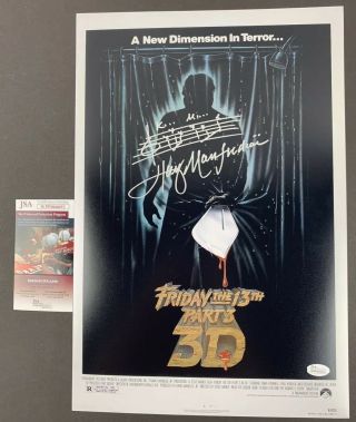 Harry Manfredini Signed 12x18 Poster Friday The 13th Part 3 Jsa Authentication