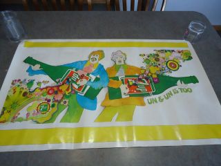 7 - Up Uncola Un & Un Is Too Advertising Poster Hippie Flower Soda Sign Whitesides