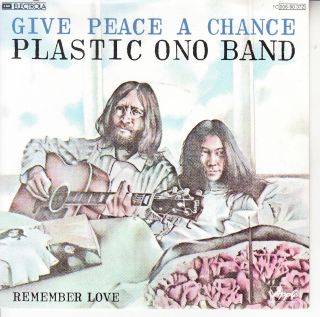 John Lennon Give Peace A Chance Picture Sleeve (beatles) 7 " 45 Rpm Record