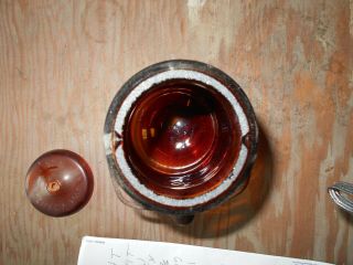 Amber Brown Quart Globe Fruit Jar Patened May 25th 1886 5