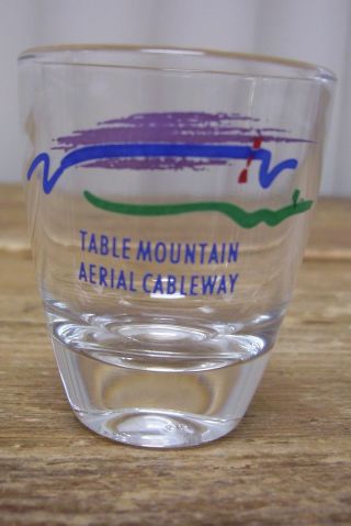 Table Mountain Aerial Cableway Shot Glass Bar Barware Cape Town South Africa