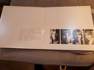 THE BEATLES WHITE ALBUM VG,  VINYL VG,  SLEEVE W/ POSTER LYRIC SHEET 1968 RELEASE 2