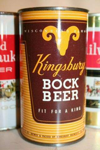 Kingsbury Bock Beer 12 oz flat top - Kingsbury Breweries Co. ,  Sheboygan,  WI. 3