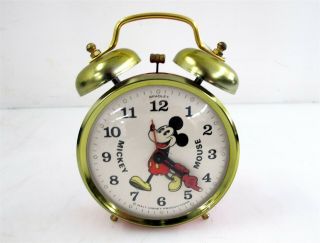 Vintage Bradley Clock Mickey Mouse 6.  5 