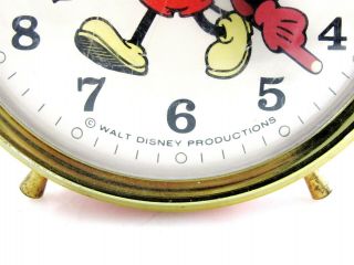 Vintage Bradley Clock Mickey Mouse 6.  5 