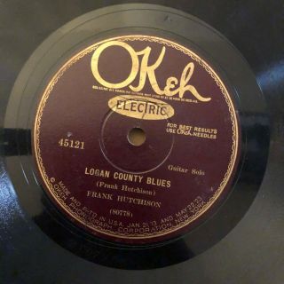 Country Frank Hutchinson Okeh 45121 Logan County Blues (guitar Solo) /titanic E -