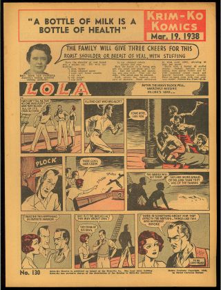 Krim - Ko Komics 130 Hard To Find Golden Age Dairy Giveaway Comic 1938 Fn -