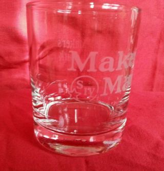 Maker ' s Mark s IV Kentucky Bourbon Etched Glass 10 oz.  GREAT FOR MAN CAVE or BAR 2
