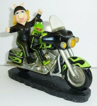 Miss Piggy Figurine Hamilton Muppet On The Road With Kermit Motorcycle