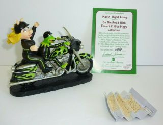 MISS PIGGY Figurine Hamilton Muppet ON THE ROAD WITH KERMIT Motorcycle 3