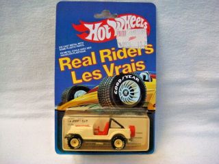 Hotwheels Rare Blister White Rr France Only Scarce White Real Riders Jeep Cj7 Nm