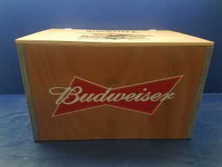 Anheuser Busch Inc Budweiser Wood Wooden Beer Crate Box