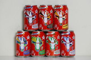 2009 Coca Cola 7 Cans Set From South Africa,  Confederations Cup