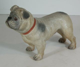 Ca1900 Terra Cotta Pottery Figure Of A Bulldog - Dog Cast Figurine