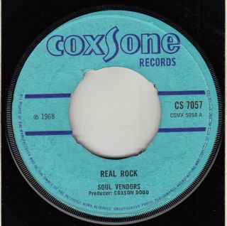 60s 70s Skinhead Reggae Soul Vendors Real Rock 1968 Uk Coxsone 7 " Vinyl 45