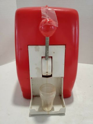 Vintage 50s Plastic Toy Coca Cola Soda Fountain Dispenser with Plastic glass 2