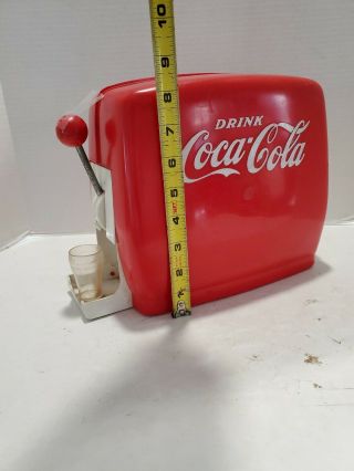 Vintage 50s Plastic Toy Coca Cola Soda Fountain Dispenser with Plastic glass 5