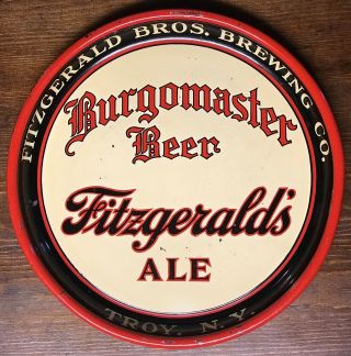 Burgomaster Beer Tray - Fitzgerald Brothers Brewing Co.  Troy N.  Y.