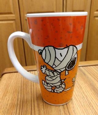 Halloween Snoopy & Woodstock Mummy Ceramic Mug,  Large 16 Oz
