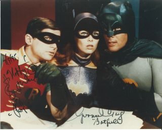 Batman Burt Ward Robin Yvonne Craig Batgirl Dual Signed Autographed Photo