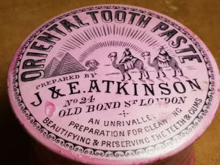 Pink Atkinson Oriental Tooth Paste Pot Lid And Base
