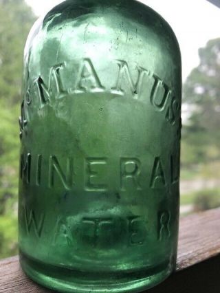McManus ' s Mineral Water - early open pontiled bottle from (Unknown City/State) 2