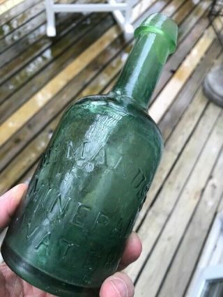 McManus ' s Mineral Water - early open pontiled bottle from (Unknown City/State) 5
