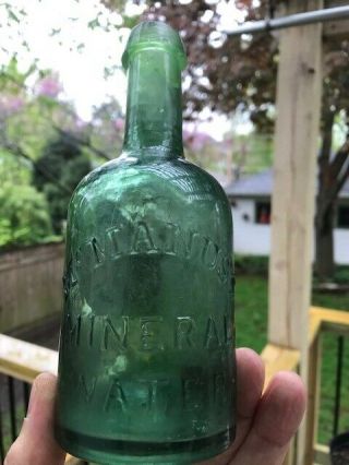 McManus ' s Mineral Water - early open pontiled bottle from (Unknown City/State) 8