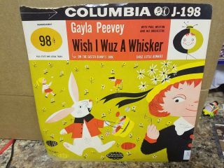 Rare Columbia Records Wish I Wuz A Whisker (on The Easter Bunny 