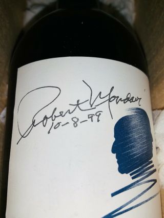 Robert Mondavi Signed 1992 Opus One Red Wine 750ml Bottle 4