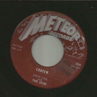 Rockabilly - Steve Carl With The Jags - Curfew - Hear - 1958 Meteor 5046