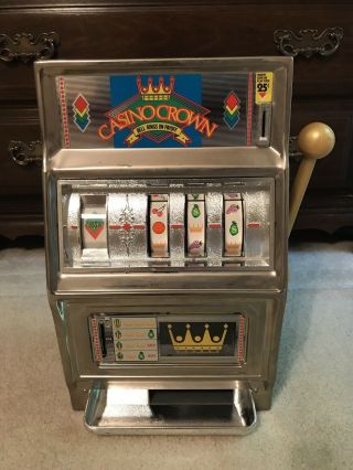 Waco Rare Vintage Casino Crown Slot Machine 25 Cent Well