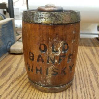 Rare Circa 1824 Old Banff Wood Whisky Flask