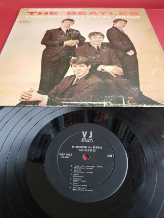 Usa Vee - Jay Records Introducing The Beatles Vj 1964 Vinyl Lp Mono Vjlp 1062