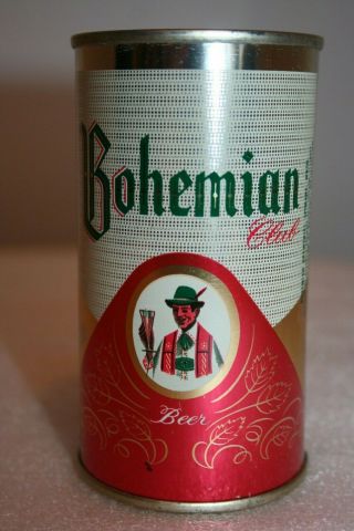 Bohemian Club Beer 12 Oz.  Flat Top Beer Can From Spokane,  Washington