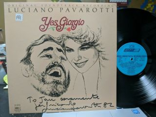 Luciano Pavarotti - Yes,  Giorgio Soundtrack Lp Signed