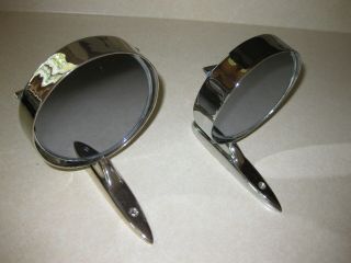 Studebaker Regal outside Mirrors with inserts (pair) fancy top of the line 2
