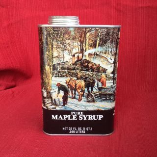 Vtg Maple Syrup Tin Featuring Wagners Camp,  Salisbury,  Pa