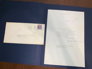 President Herbert Hoover Signed Letter With Envelope