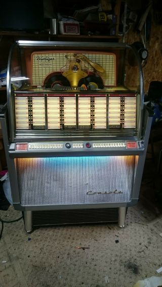 Wurlitzer 2204 Jukebox Restored 45rpm Plays 52 Records 4