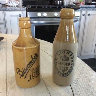 2 Vintage Ginger Beer Bottles